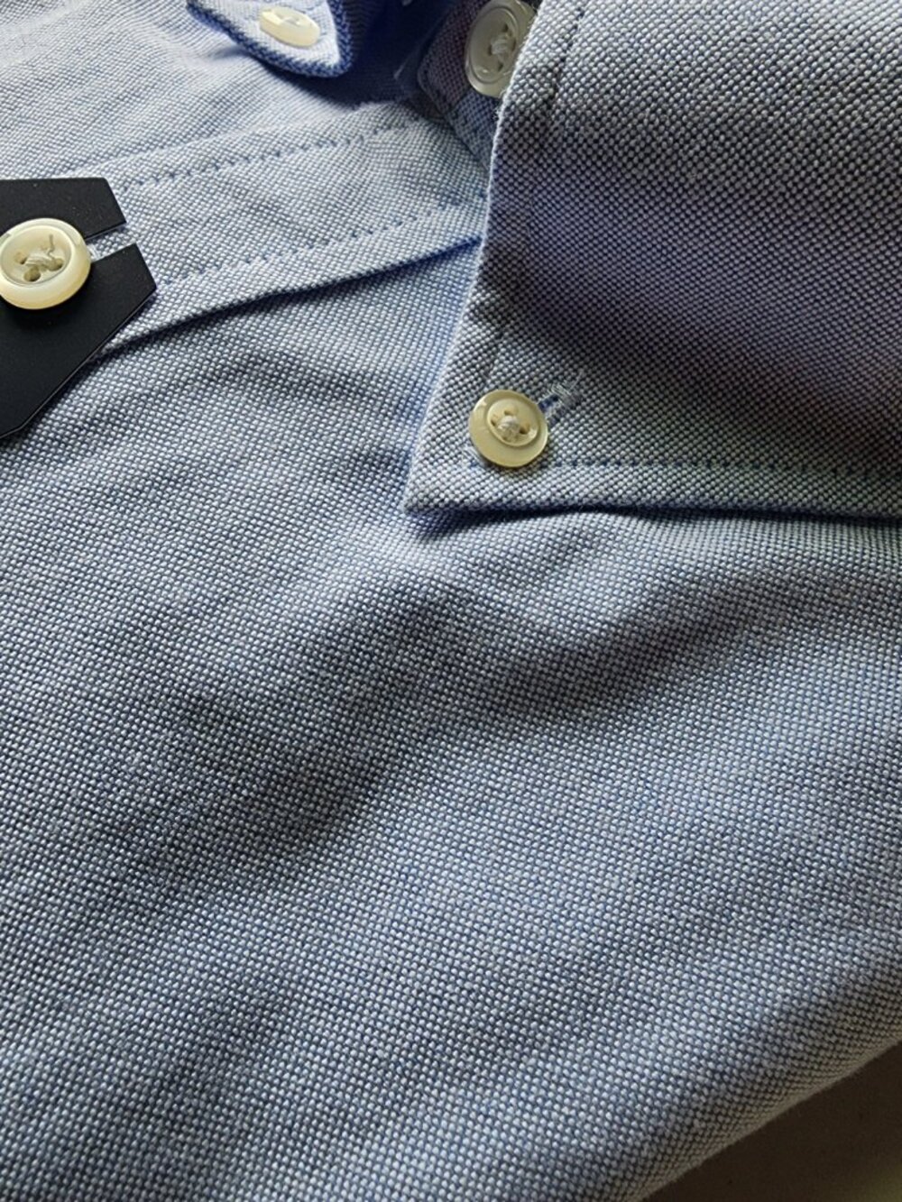 XL Blue Oxford Cloth Shirt Large Mens New Jos A Bank Button Down Collar Cotton - Picture 14 of 17